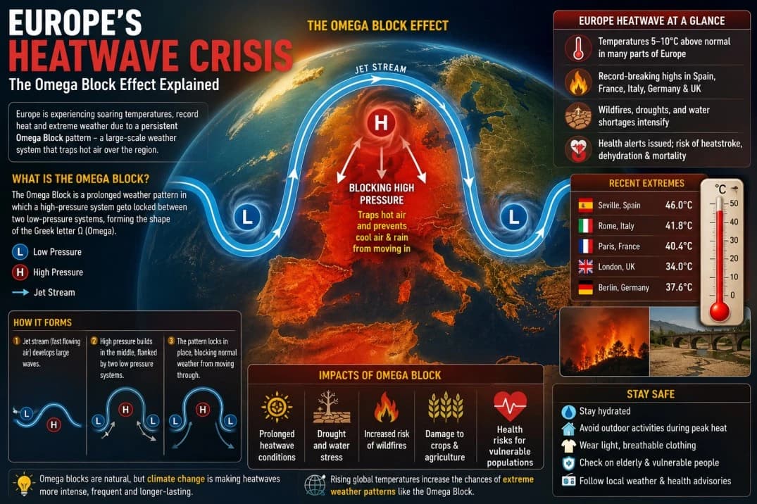 The Omega Block - The Weather Pattern Behind Europe's 2026 Deadly Heatwave